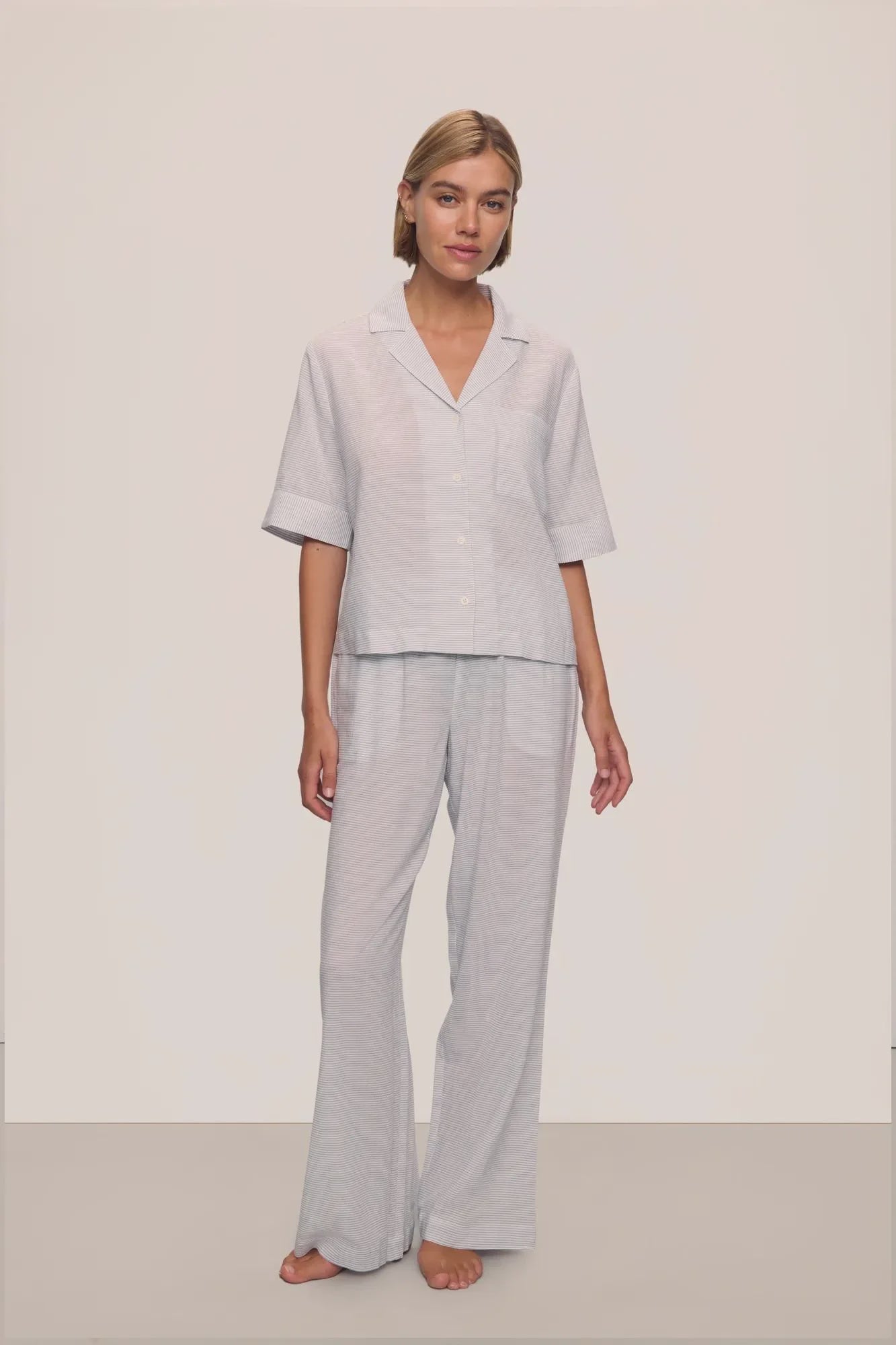 EBE Blue Short Sleeve Pant Set