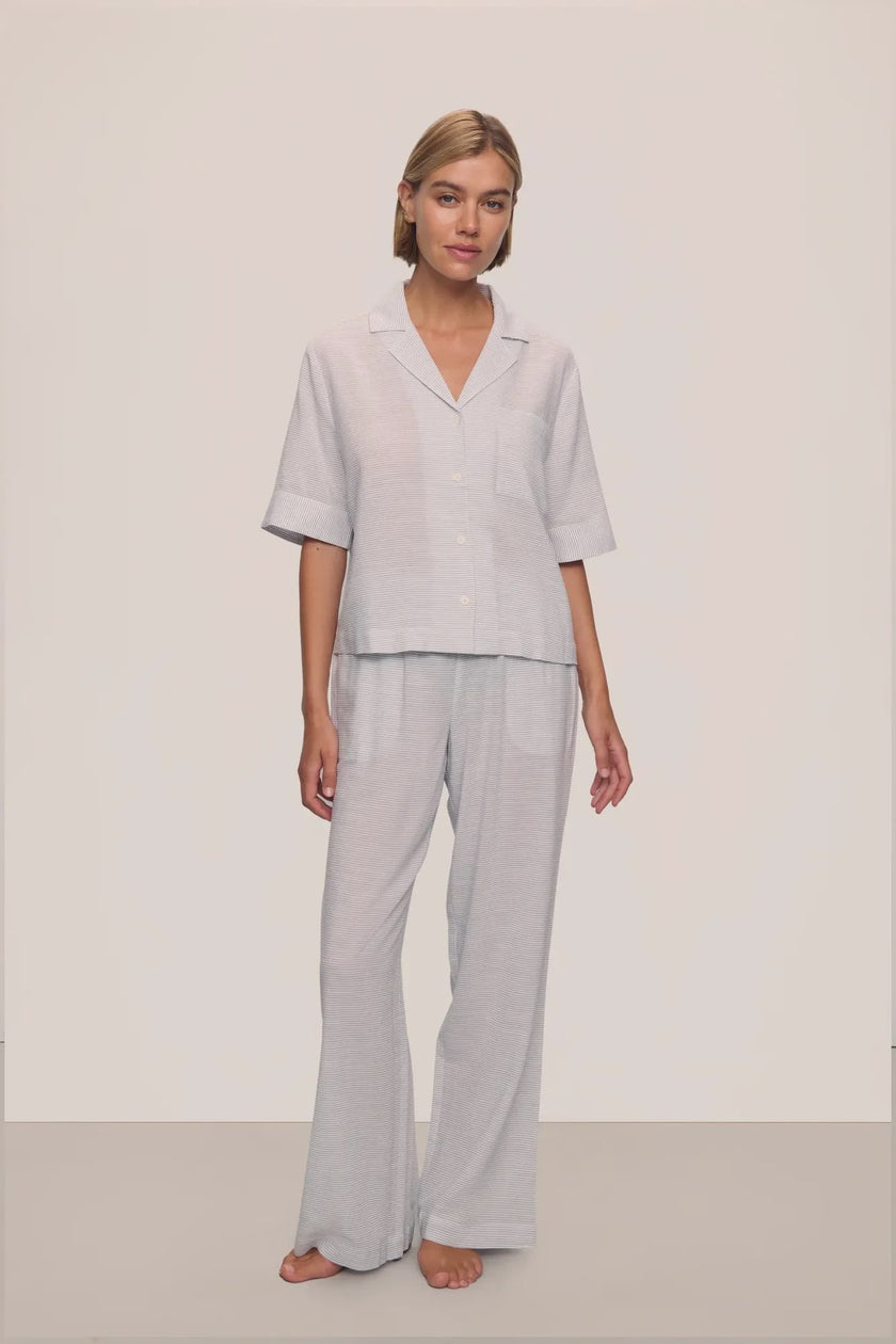EBE Blue Short Sleeve Pant Set