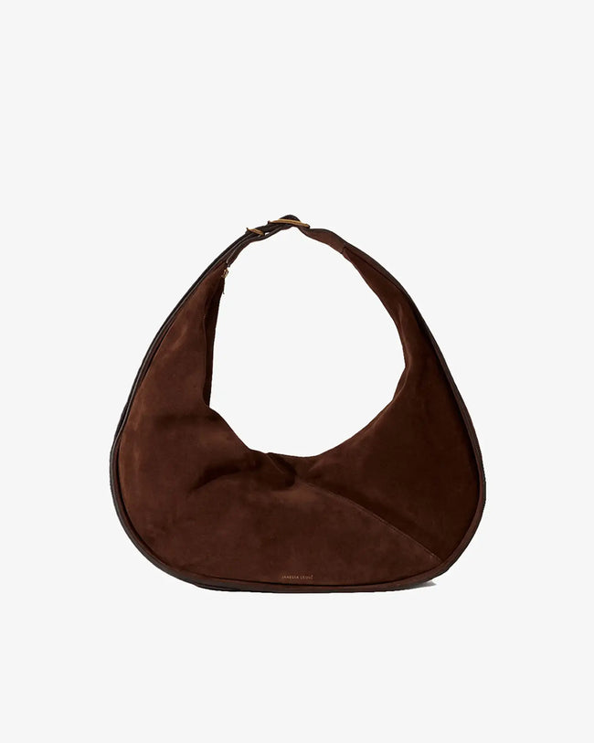 JL Suede Shoulder Bag