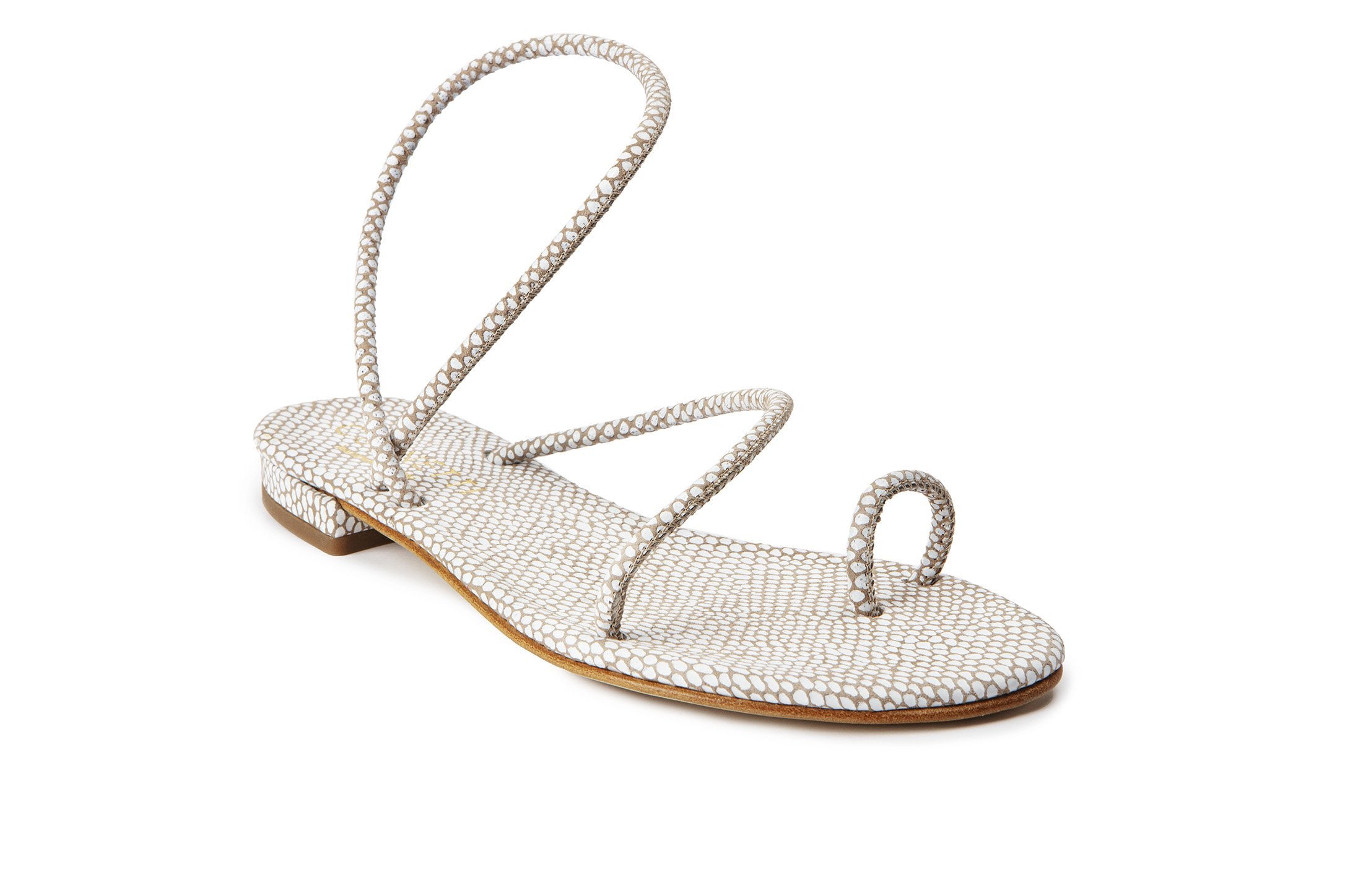 COR Snakeskin Flat Sandal