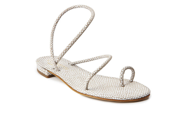 COR Snakeskin Flat Sandal
