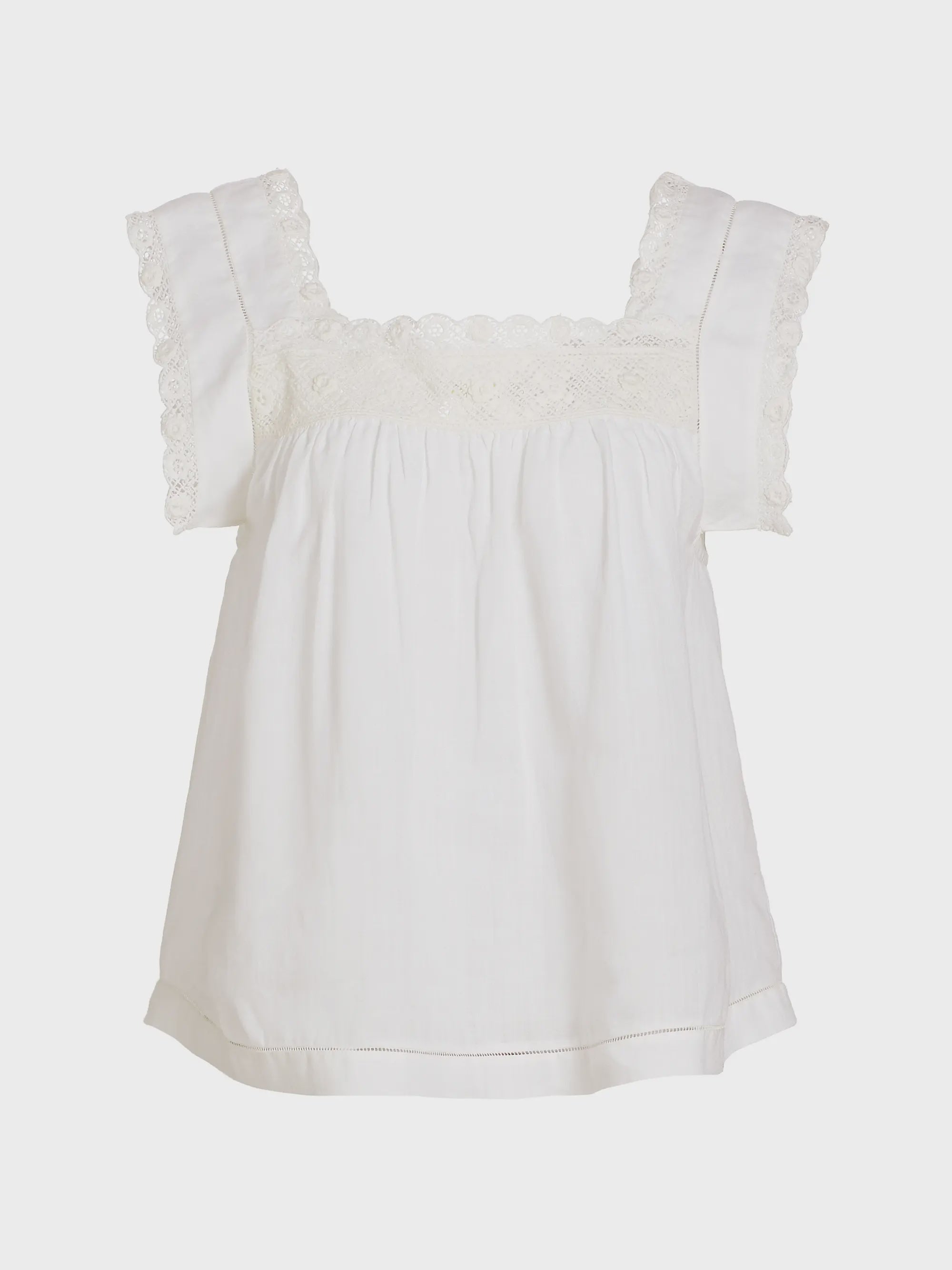 DOE Lace Trim Top