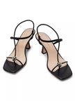 LOF Black Heeled Sandal