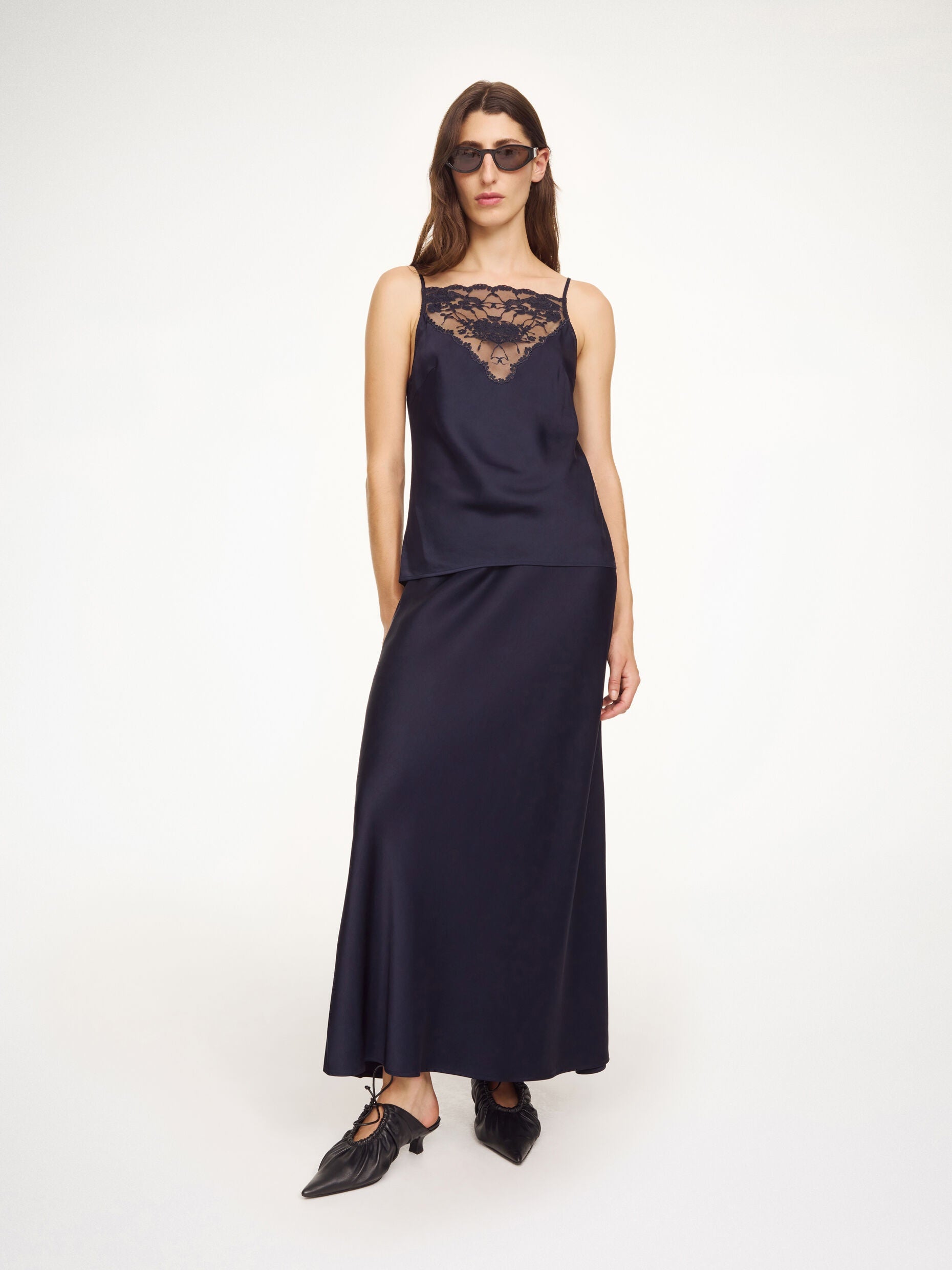 MAL Navy Slip Skirt