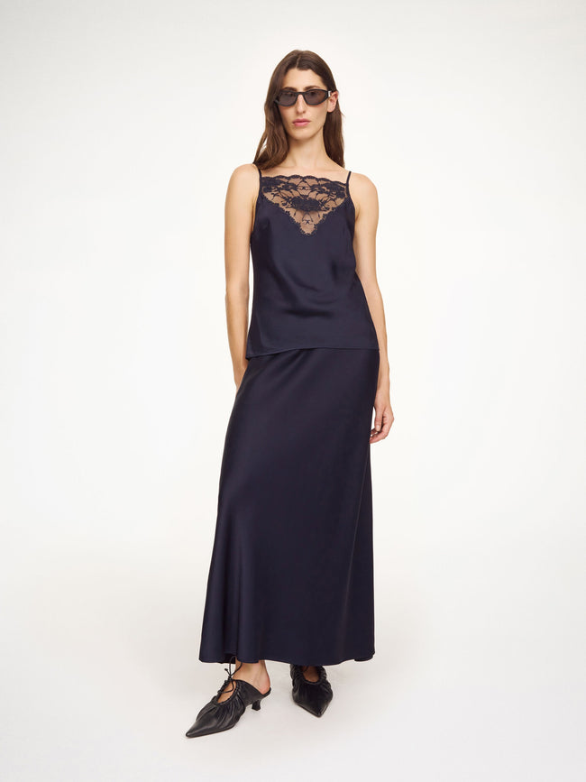 MAL Navy Slip Skirt