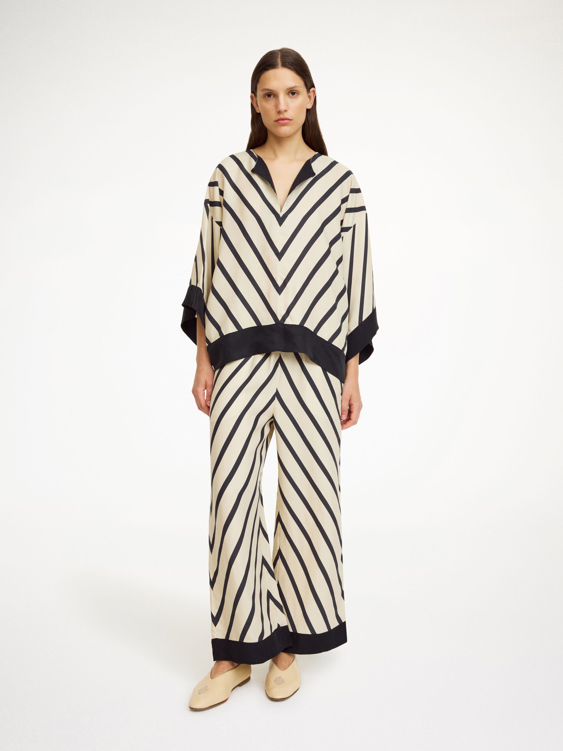 MAL Slant Stripe Trousers
