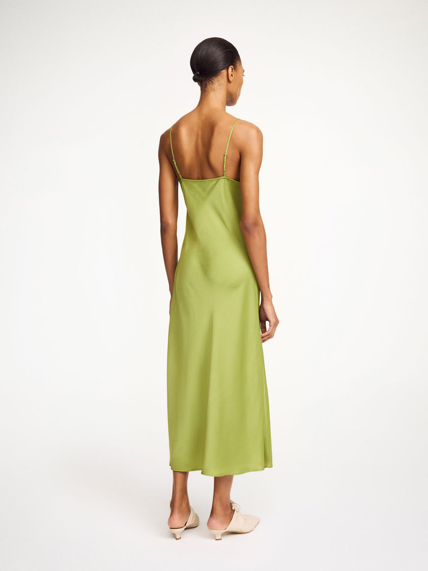 MAL Green Lace Top Cami Dress