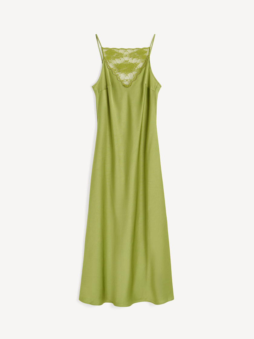 MAL Green Lace Top Cami Dress