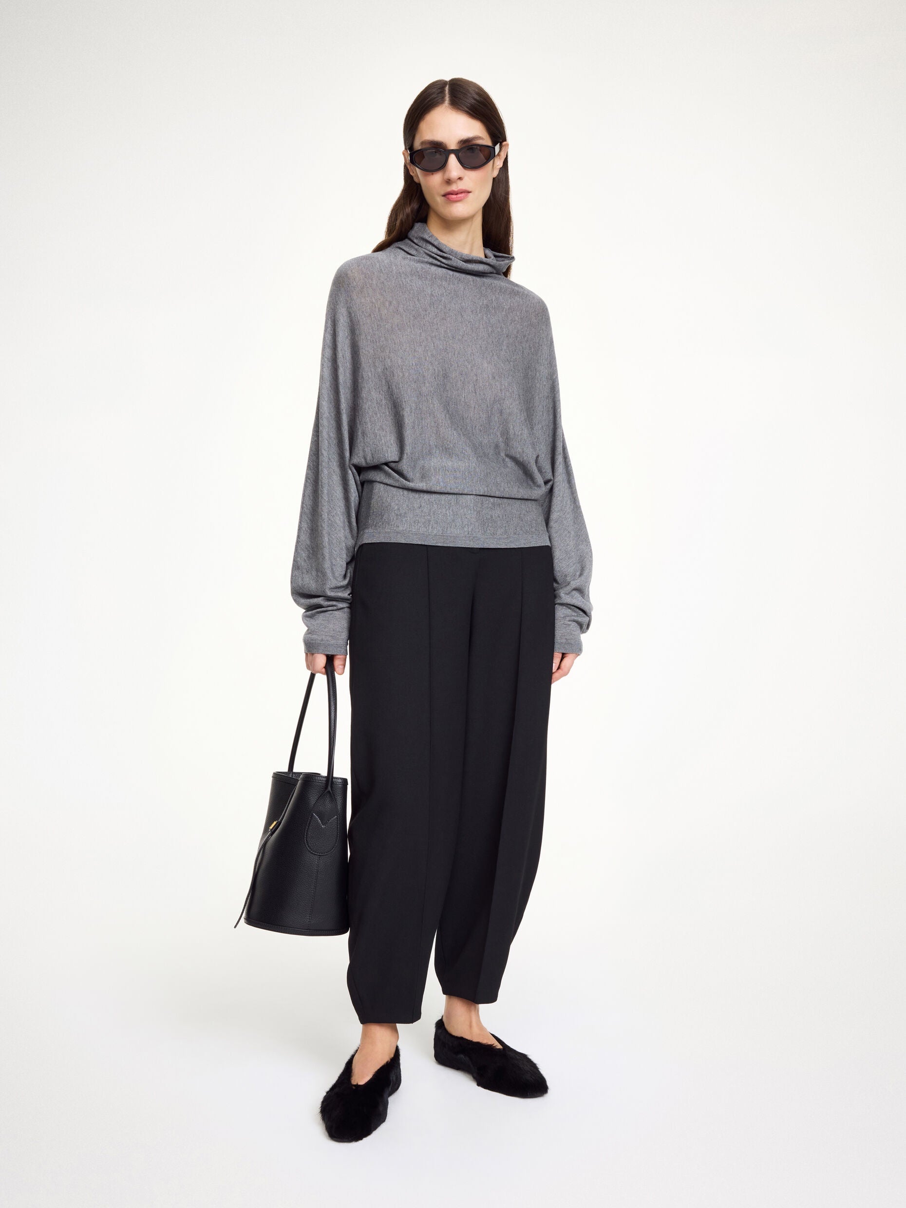 MAL Wool Silk Turtleneck Top