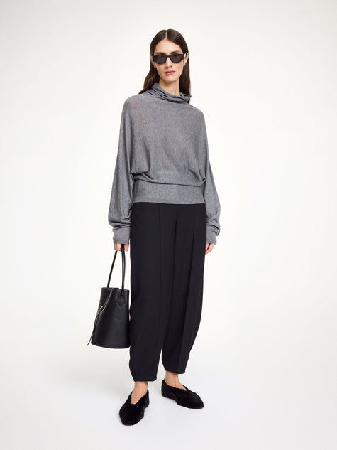 MAL Wool Silk Turtleneck Top