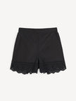 MAL Black Crochet Trim Shorts