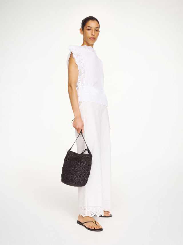 MAL Crochet Trim Top