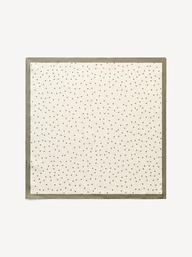 MAL Dotted Silk Scarf Sage