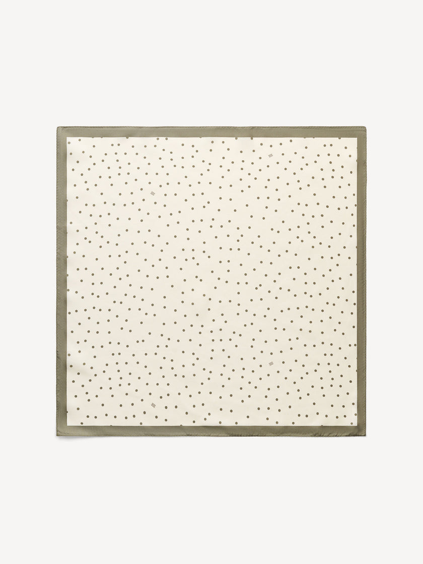 MAL Dotted Silk Scarf Sage