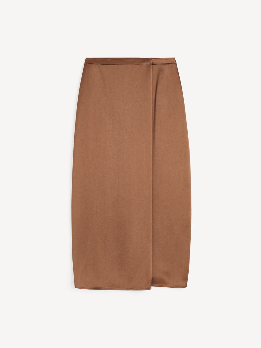 MAL Satin Midi Skirt