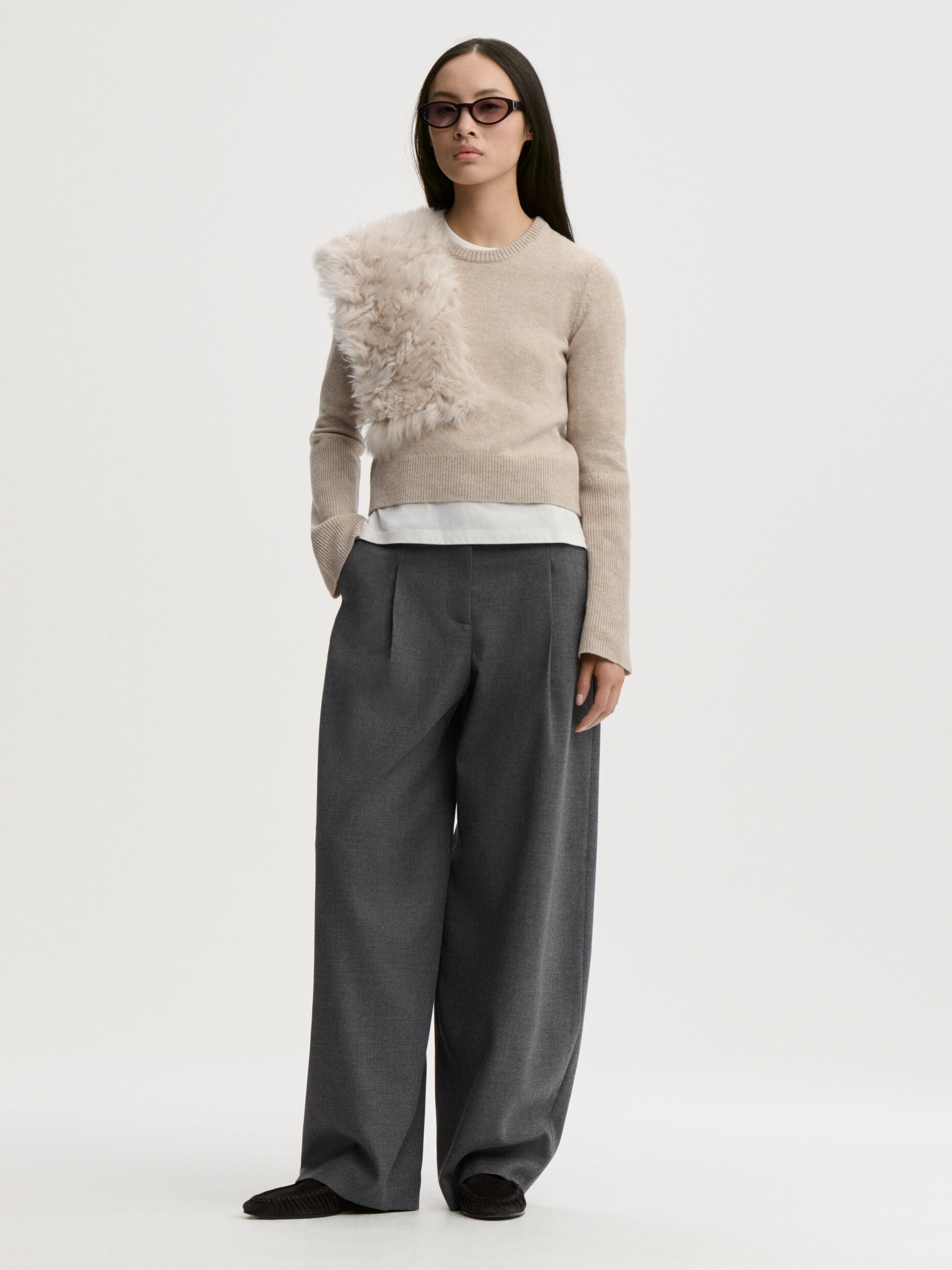 MAL Cropped Crewneck Sweater