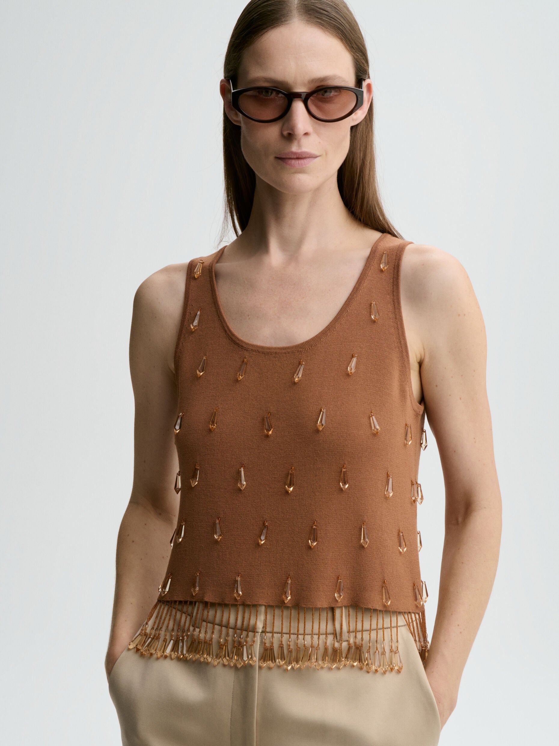 MAL Beaded Knit Tank