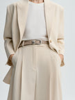 MAL Leather Belt with Silver Hardware