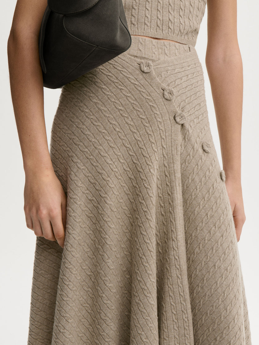 MAL Cableknit Wool Cape