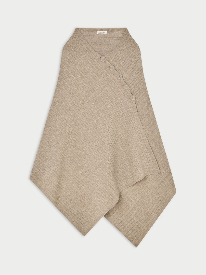 MAL Cableknit Wool Cape