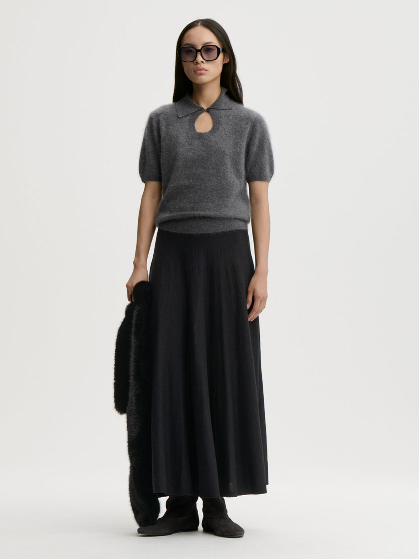 MAL Collared Keyhole Sweater