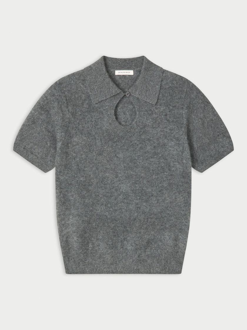 MAL Collared Keyhole Sweater