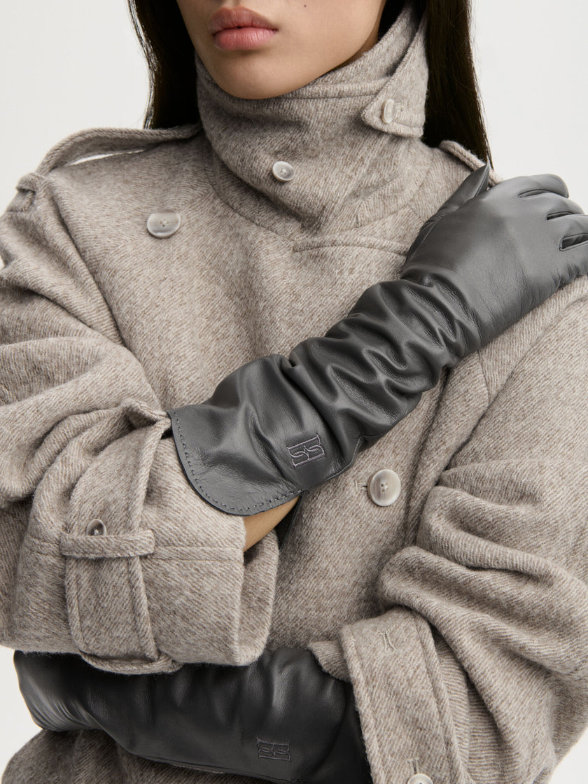 MAL Leather Gloves/Grey