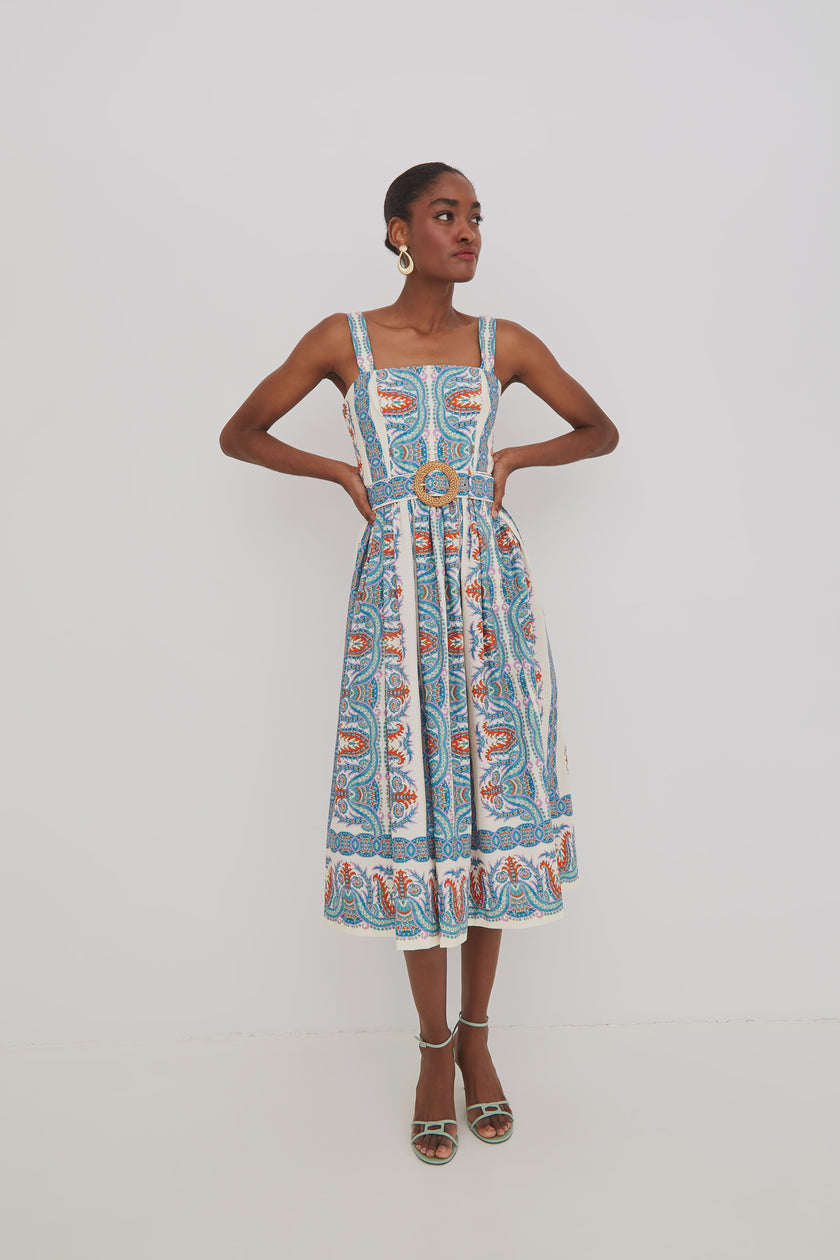 CC Cypress Pattern Midi Dress
