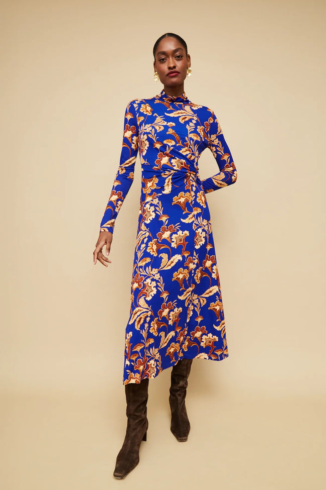 CC Blue Paisley Midi Dress