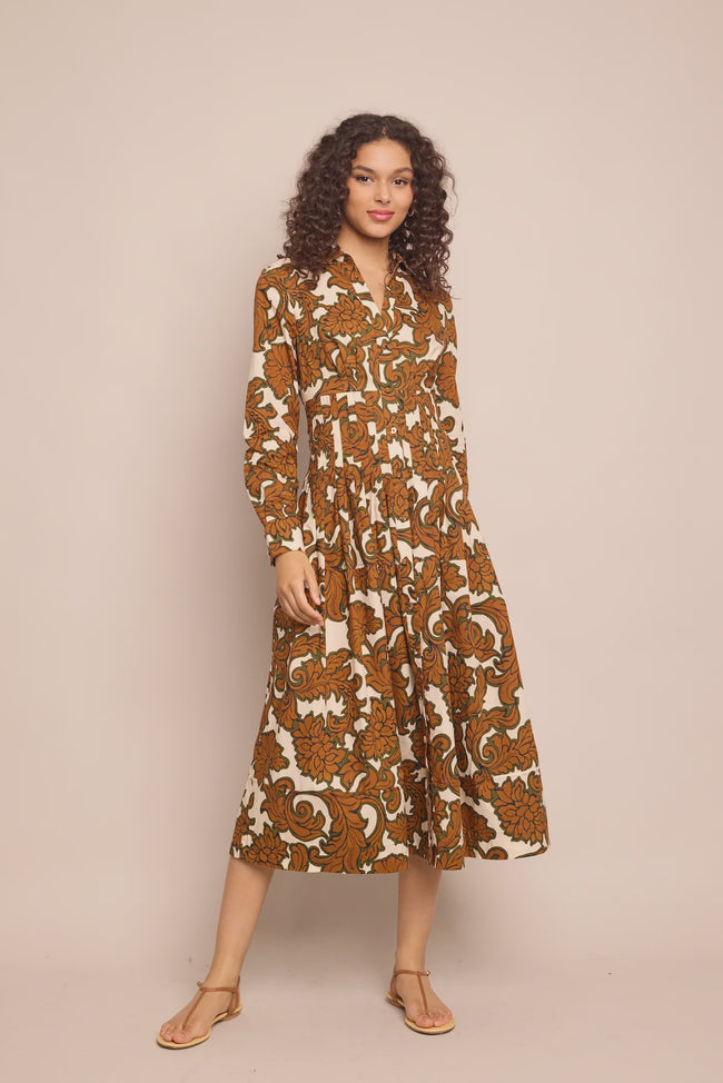 CC Long Sleeve Foral Midi