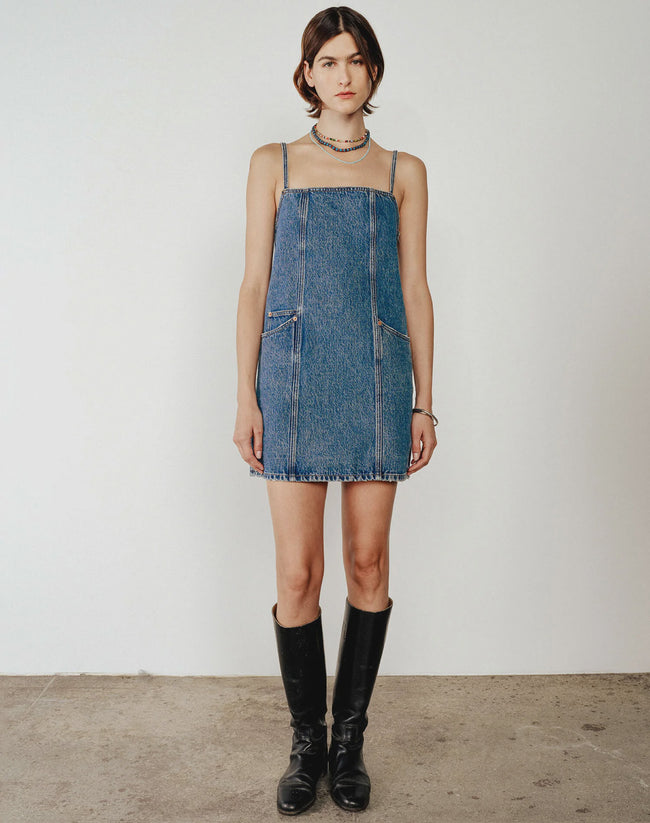 RED Denim Mini Dress