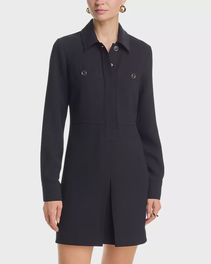 VER Long Sleeve Button Mini Dress