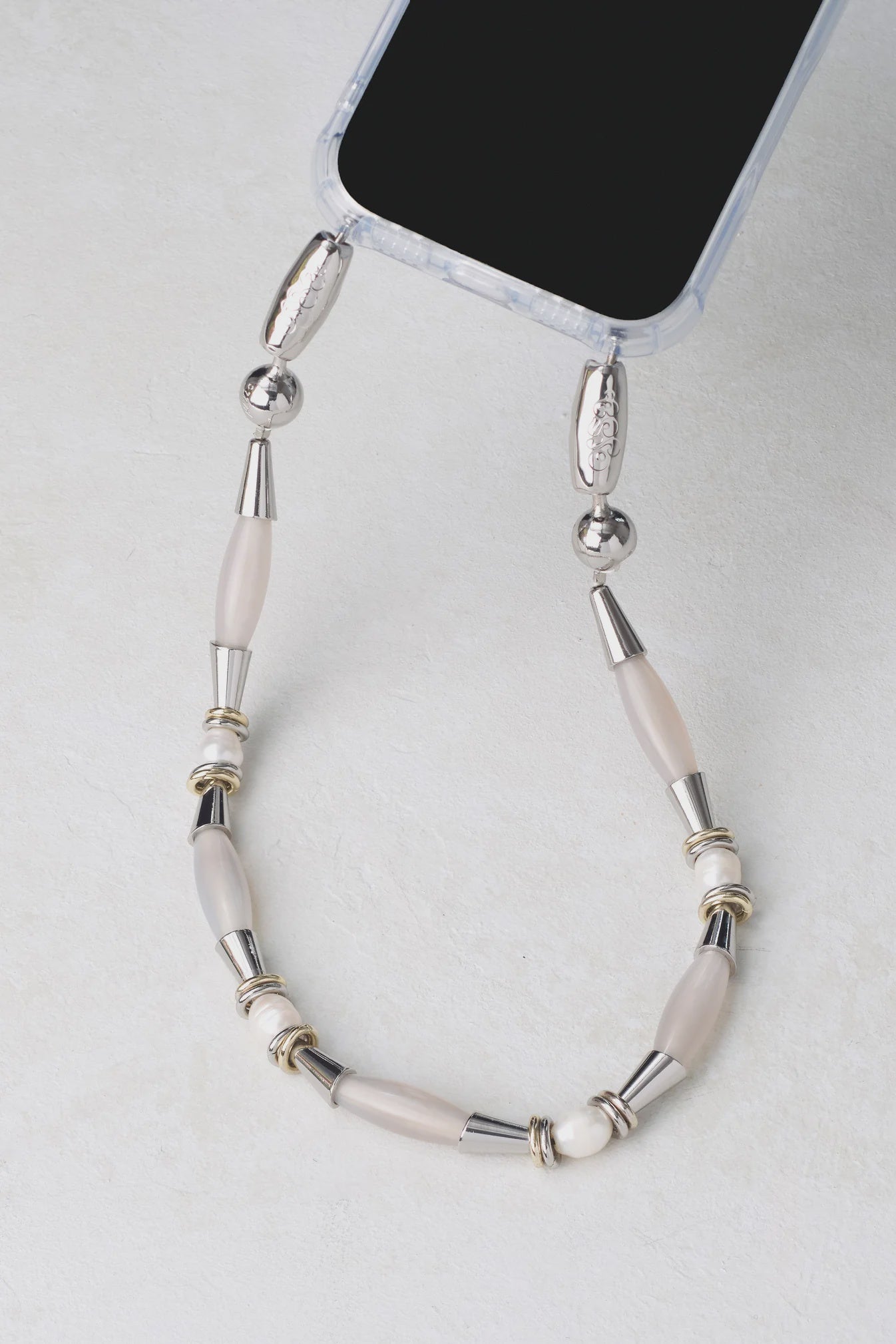 OSS Silver Pearl Wristlet