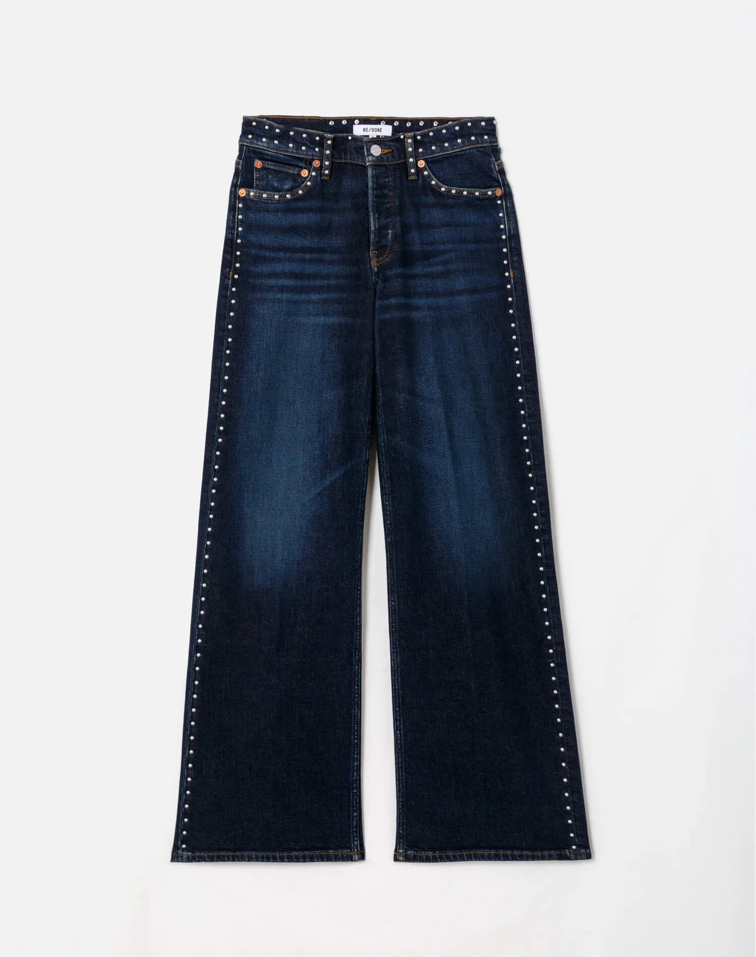 RED Studded Mid Rise Jeans