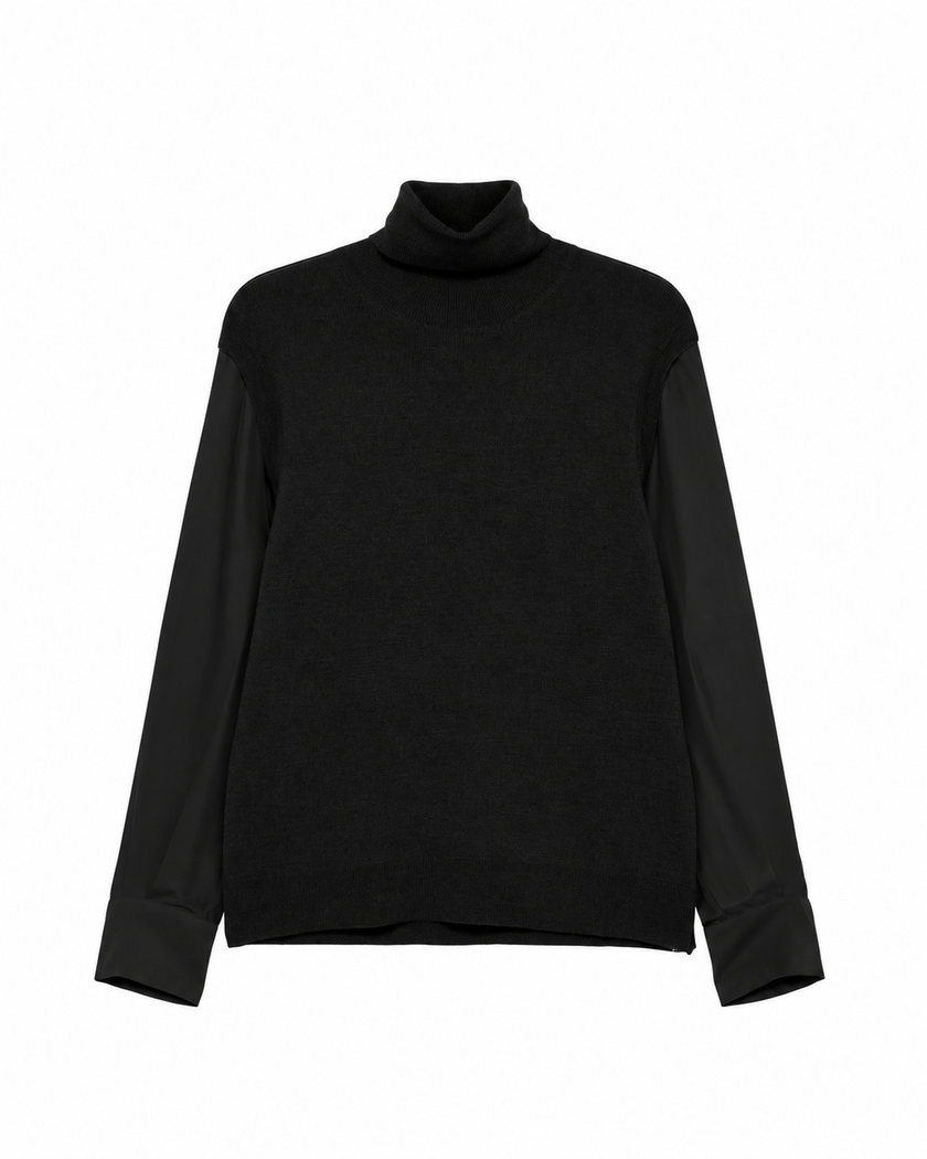 PAR Black Knit Blouse