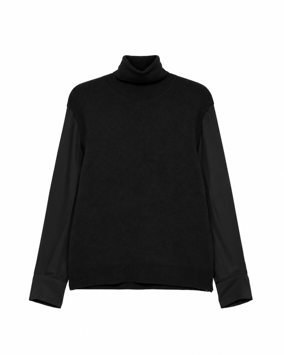 PAR Black Knit Blouse