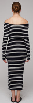 ALC Off the Shoulder Striped Dress