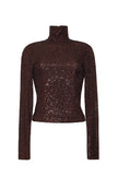 CC Sequin Long Sleeve Mockneck Top