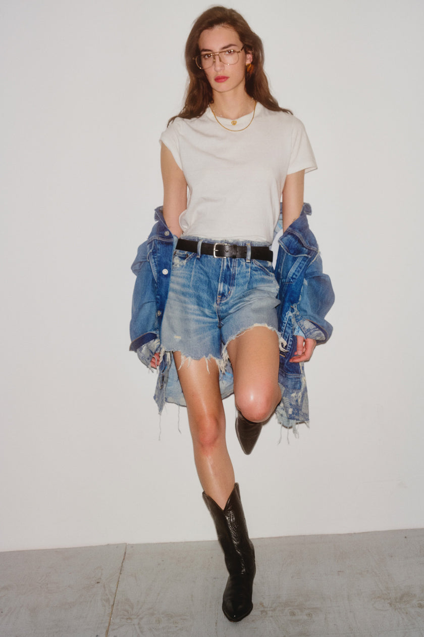 MOU No Belt Jean Shorts