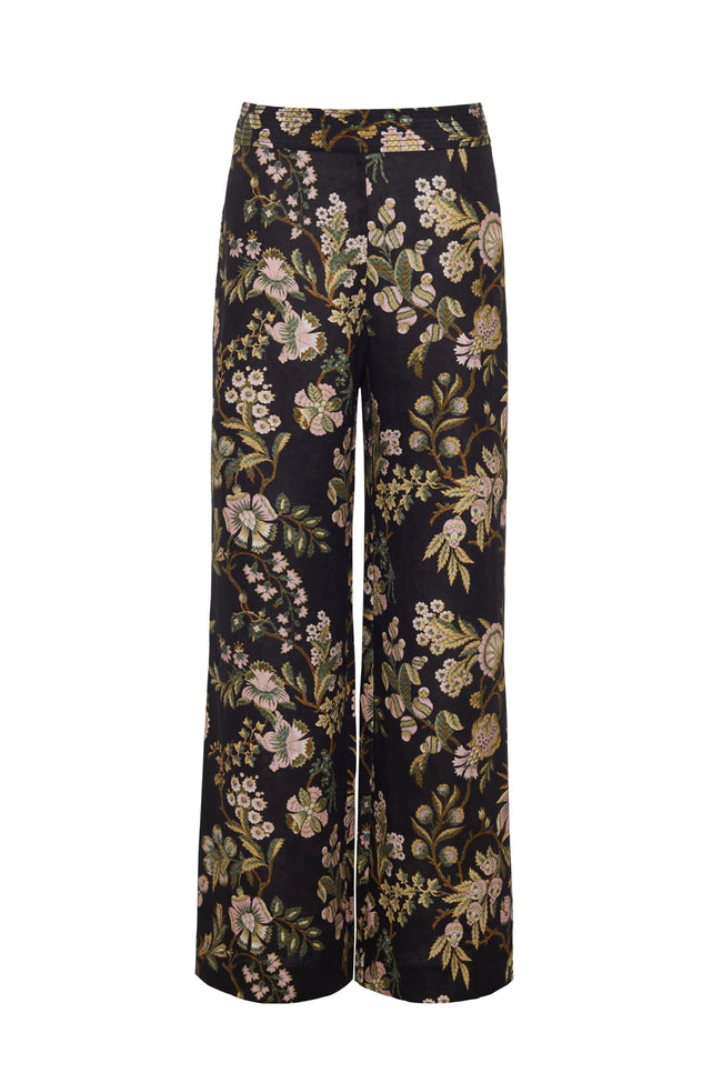 CC Floral Black Wide Leg Pant