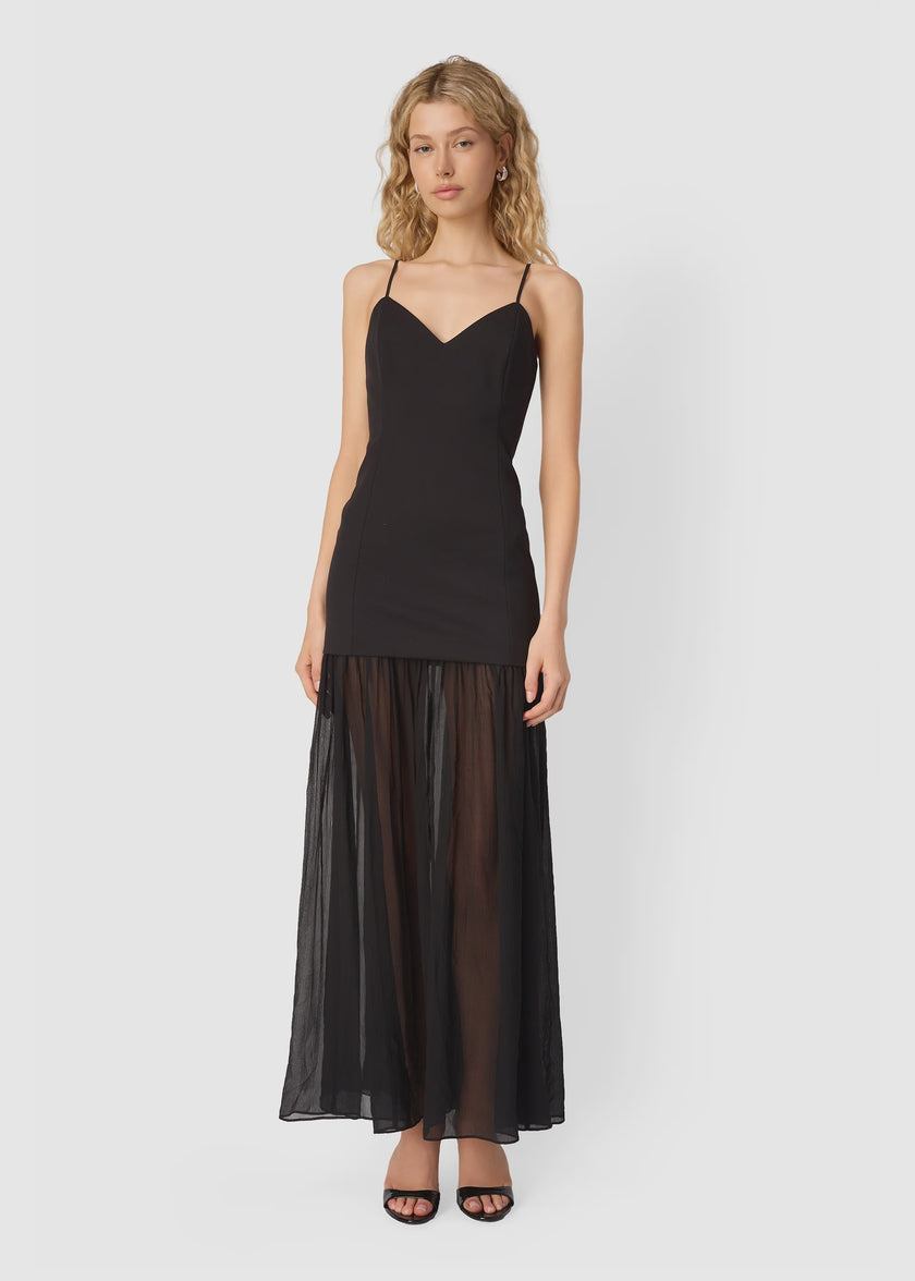 CAM Sheer Skirt Maxi Dress