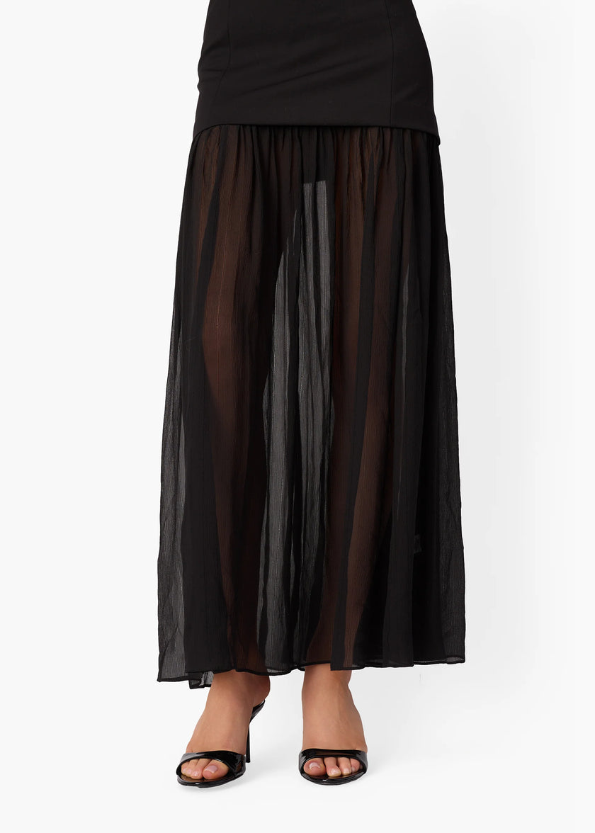 CAM Sheer Skirt Maxi Dress