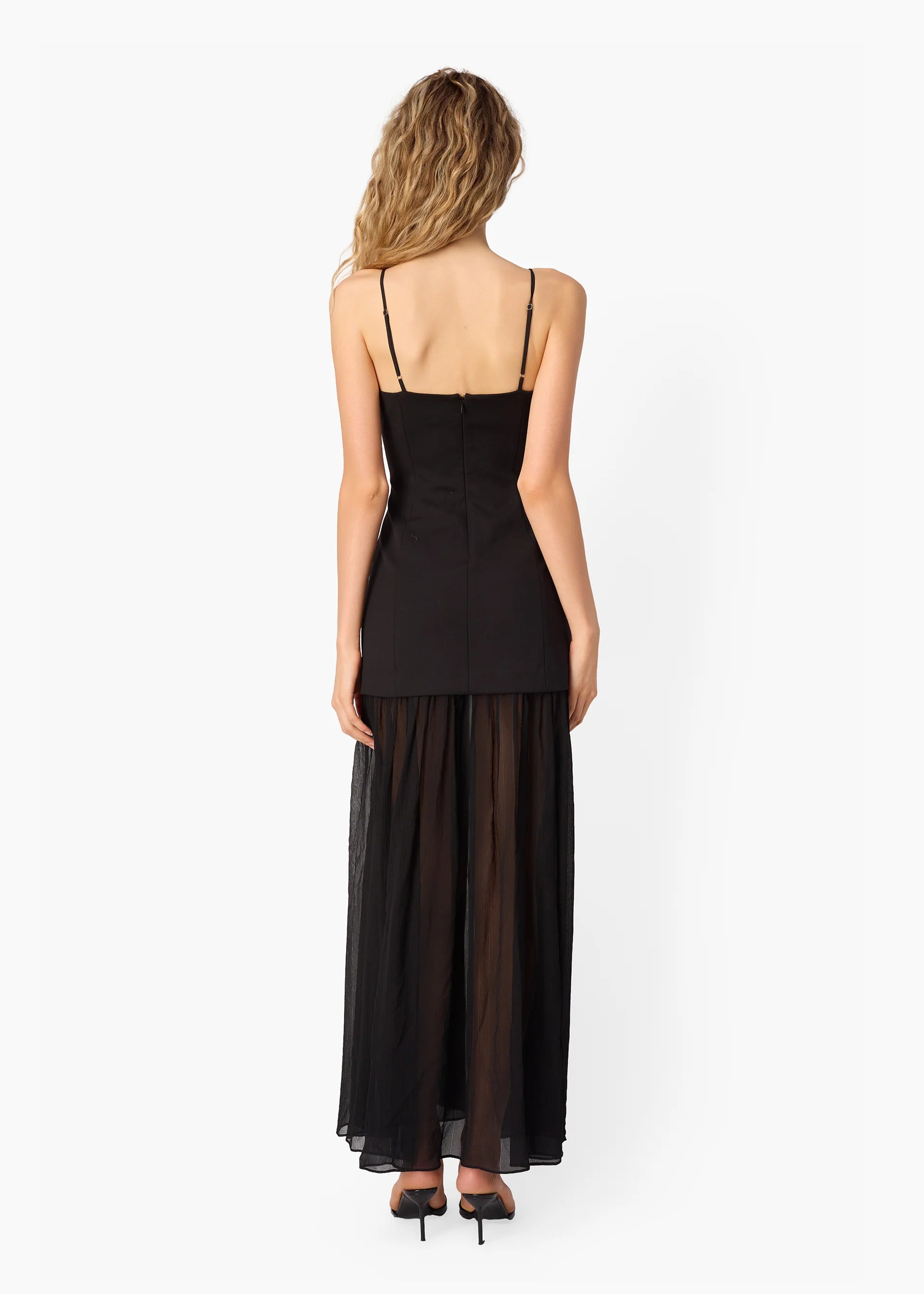 CAM Sheer Skirt Maxi Dress