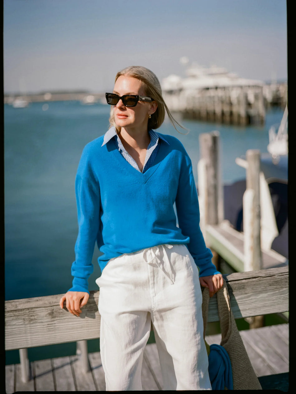 WHI Bright V Neck Sweater