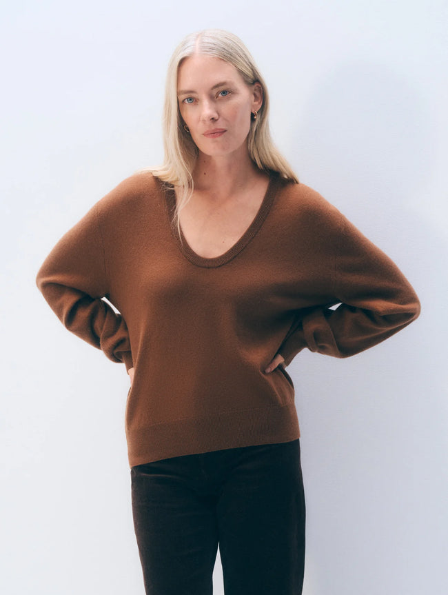 WHI Cashmere Scoop Sweater