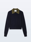 WHI Contrast Collar Sweater