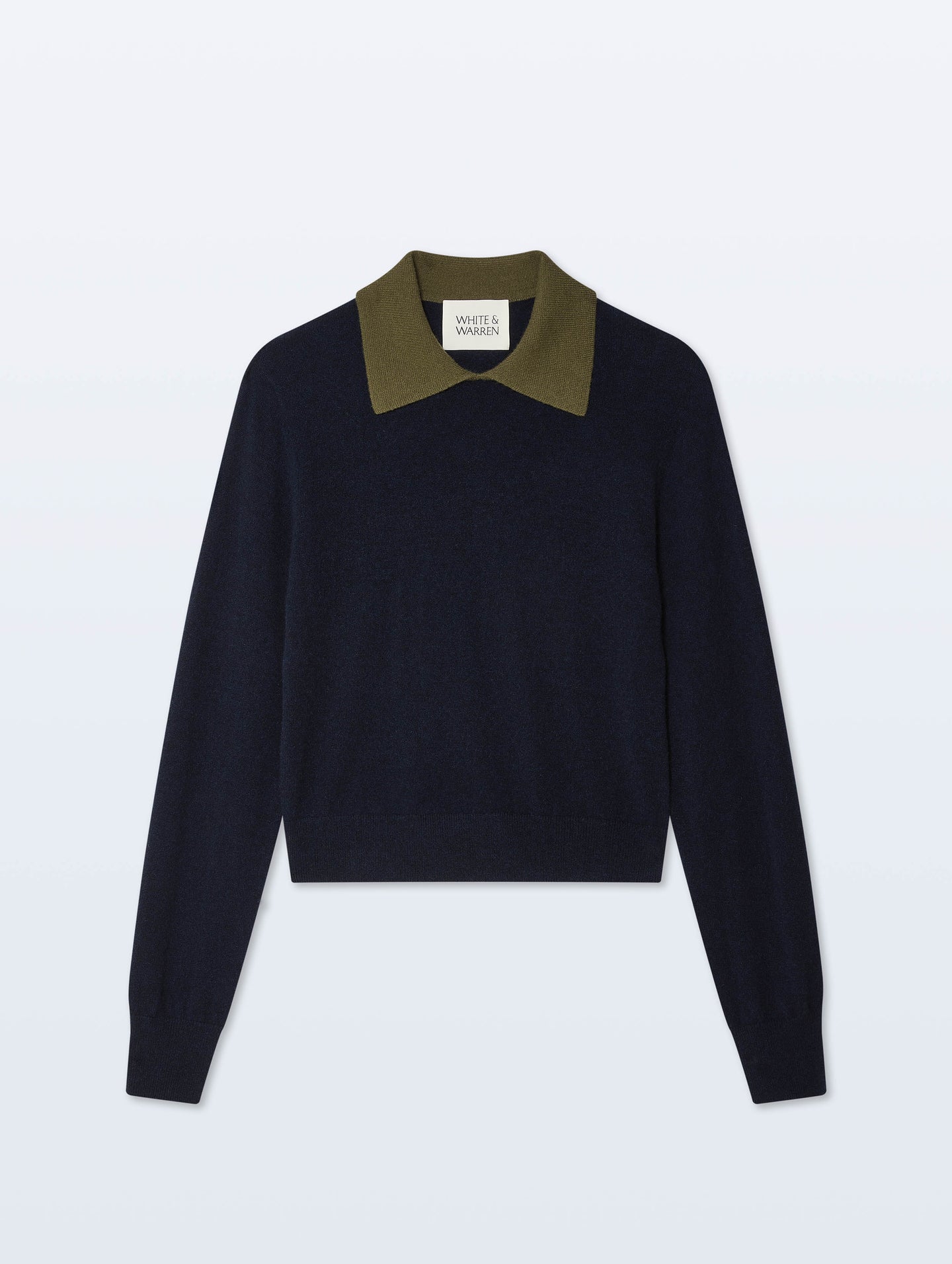 WHI Contrast Collar Sweater