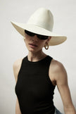 JL Bleach Straw Hat w/ White Strap