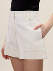 REB Ivory Denim Shorts