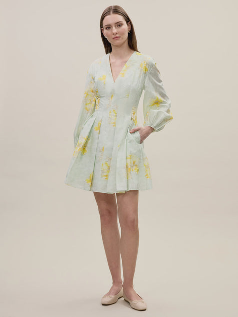 REB Watercolor Print Dress
